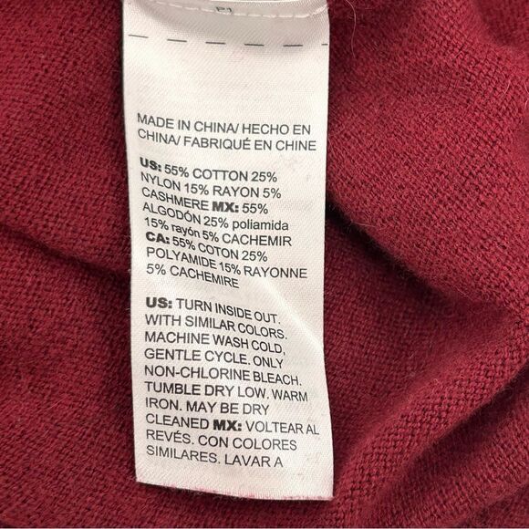 Chicos brick red vneck long tunic length sweater size xlarge - Picture 6 of 6